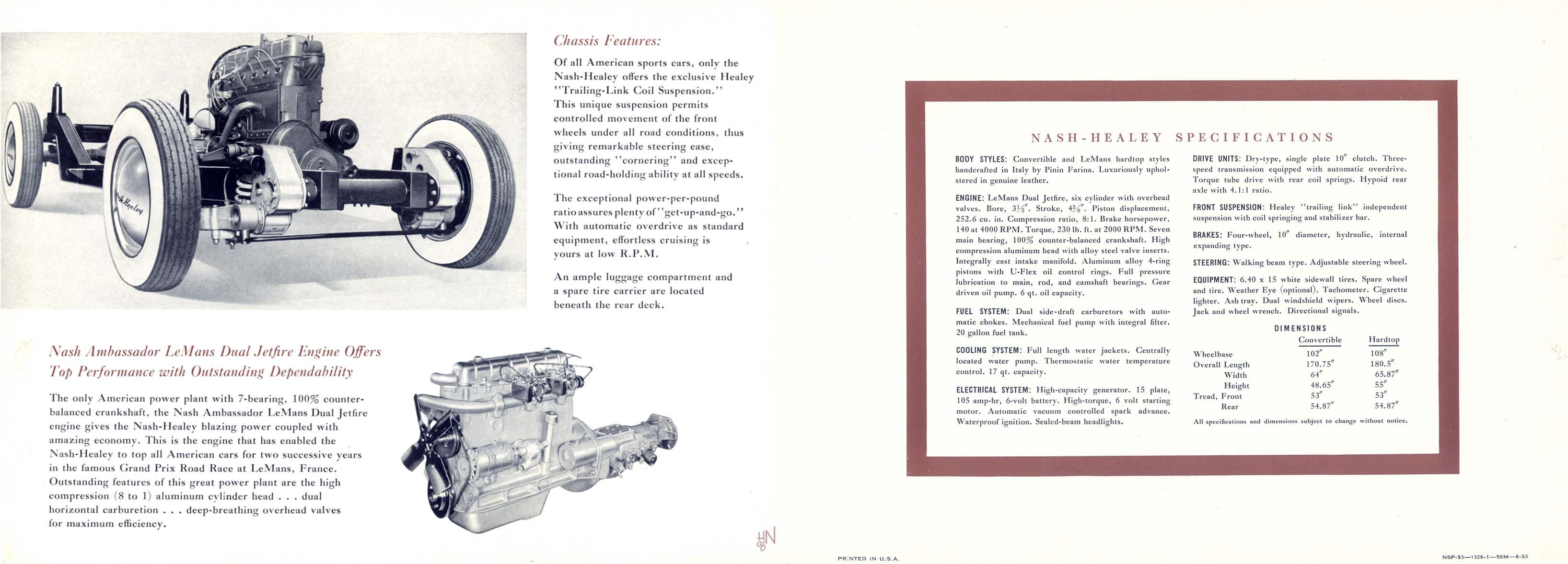1953 Nash-Healey Brochure Page 5